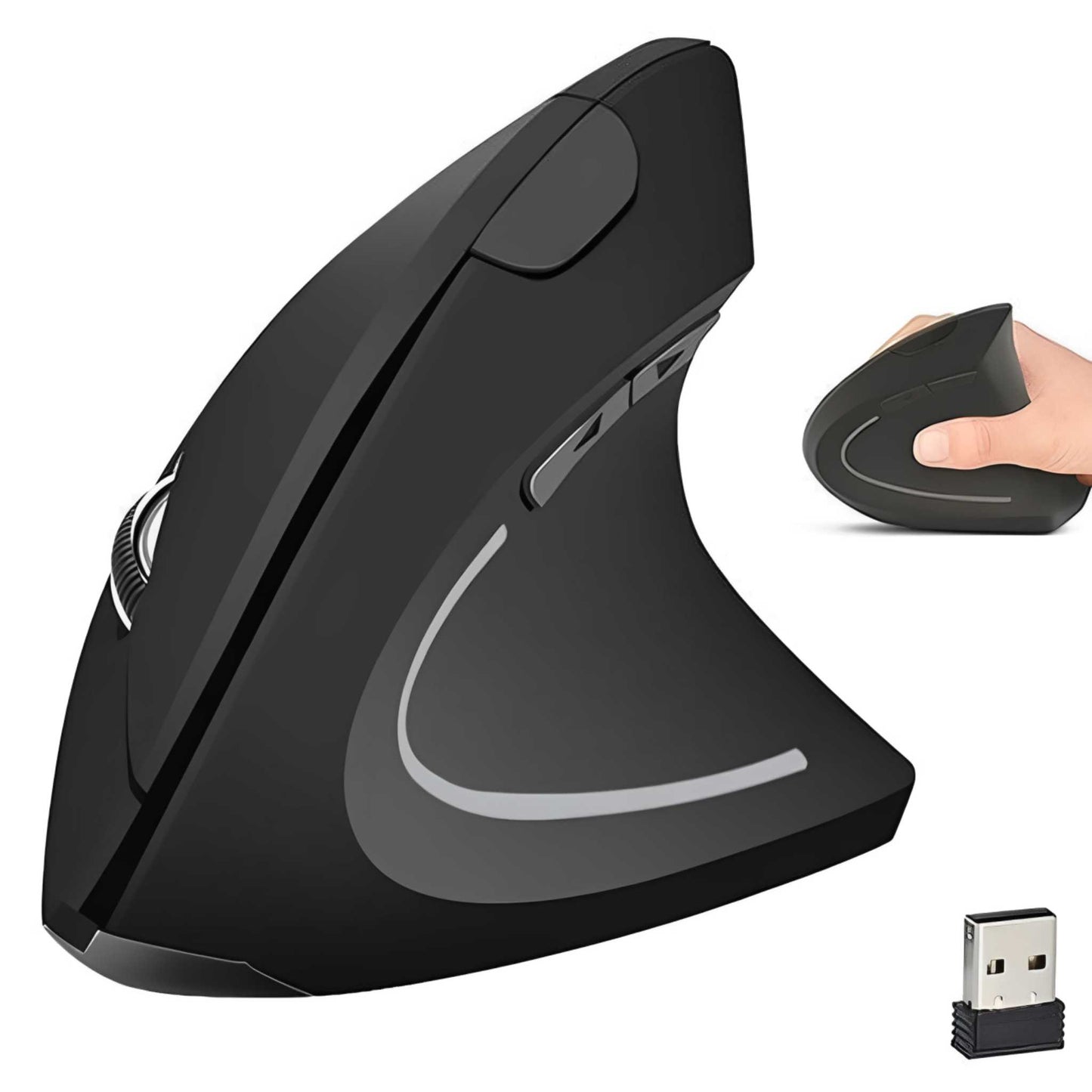 Mouse Vertical Wireless Degete Amortite la Calculator